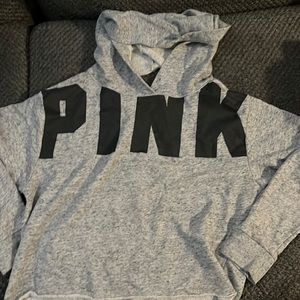 Victoria’s Secret pink crop hoodie with open back ! Super sexy size small